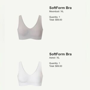 Set of 2 Honeylove White and Gray Bras - 38D/DD/XL